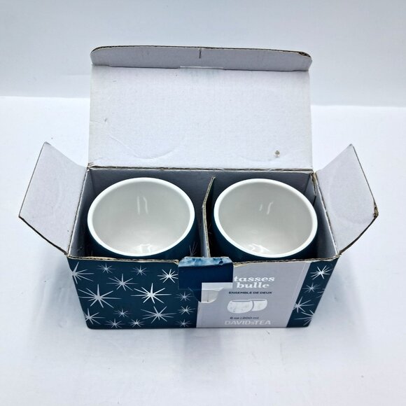 Davids Tea Night Sky Star Burst Ceramic Bubble Teacups-Set of 2-6 Ounces Each - Picture 6 of 7